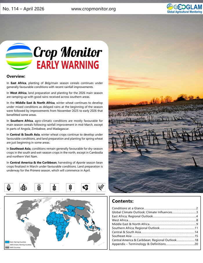 Crop Monitor Early Warning Report April 2026 Edition